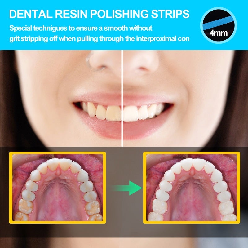 Aiseely 2Roll/Box Dental Polishing Strip 4mm Resin Tooth Interdental Sanding Grinding Whitening Teeth Surface Dental Tool - Image 4