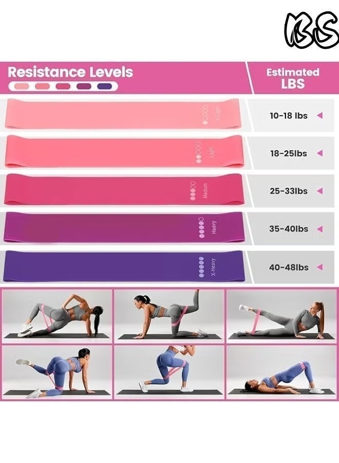 BS 14-Piece Pilates Fitness Equipment Set for Women | Fitness Set, Pilates Set, Foam Roller, Yoga | Includes a 9.8-inch exercise ball, magic circle, yoga circle, resistance band, non-slip socks, and other Pilates equipment | Perfect for full-body workouts and stretching, and comes with a tote bag (pink). - Image 3