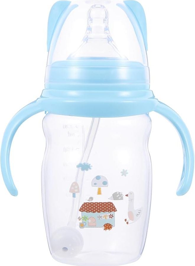 Spill Proof Toddler Sippy Cup With Straw And Handle 220ML 7 5Oz Blue For 6 12 Months - Image 1