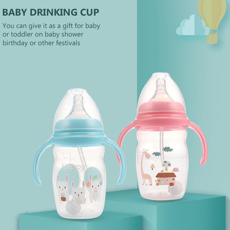 Spill Proof Toddler Sippy Cup With Straw And Handle 220ML 7 5Oz Blue For 6 12 Months - Image 3