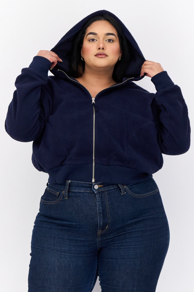 ESPRIT Women Textured Softshell Jacket, Navy - Image 1