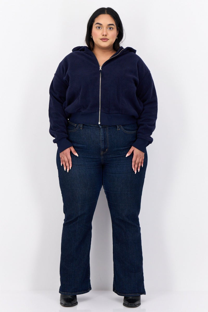 ESPRIT Women Textured Softshell Jacket, Navy - Image 3