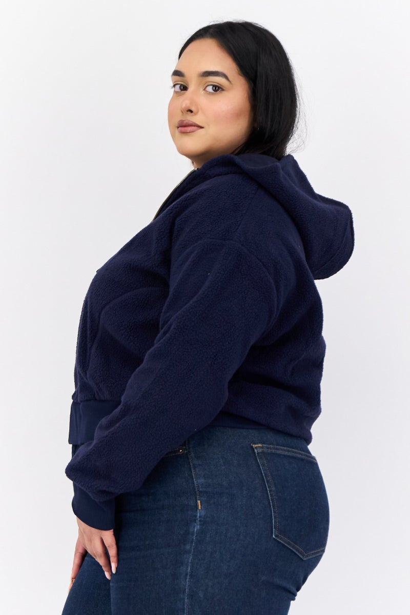 ESPRIT Women Textured Softshell Jacket, Navy - Image 2