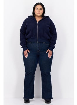 ESPRIT Women Textured Softshell Jacket, Navy  - Image 3