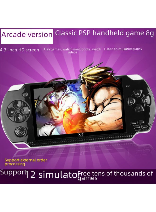 Neutral Upgraded X6 Handheld Psp Game Machine 4.3 "color Screen 128-bit Arcade Gba Children's Toy Fc Handheld Machine - Image 2