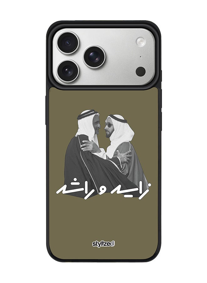 Stylizedd غطاء آيفون 17 برو ماكس [متوافق مع MagSafe] غطاء مغناطيسي نحيف حماية الكاميرا، مضاد للصدمات غطاء هاتف رفيع - الشيخ زايد والشيخ راشد، أخضر تمساح - Image 1