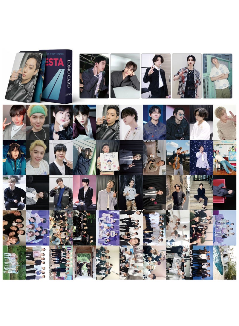 55Pcs BTS 11th Anniversary Festa Photo Card JIN SUGA J-HOPE RM JIMIN V JUNG KOOK Lomo Card - Image 2