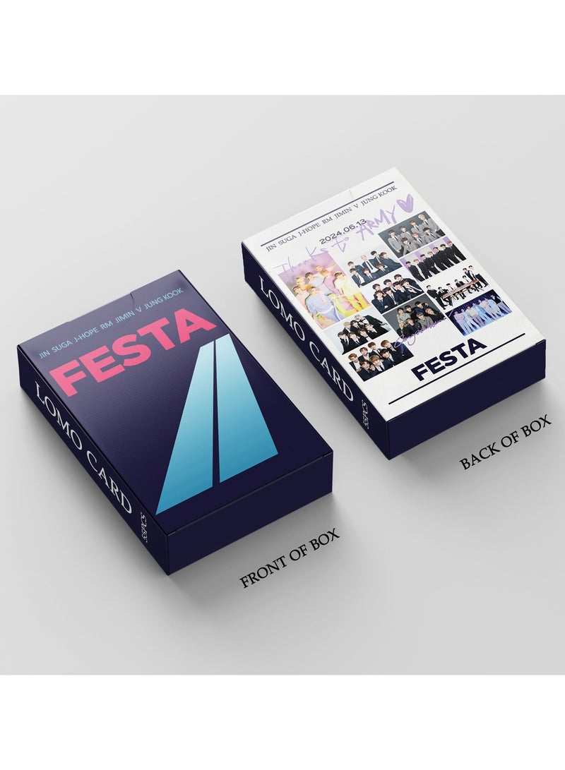55Pcs BTS 11th Anniversary Festa Photo Card JIN SUGA J-HOPE RM JIMIN V JUNG KOOK Lomo Card - Image 4