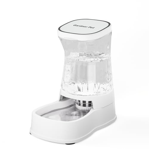 Gardner Pet Automatic Gravity Water Dispenser for Dogs 10Gallon 100 BPAFree Dog Water Bowl Dispenser Pet Water Fountain Dispenser with Sponge Filter for SmallMedium Dogs Cats PuppiesWhite - Image 1