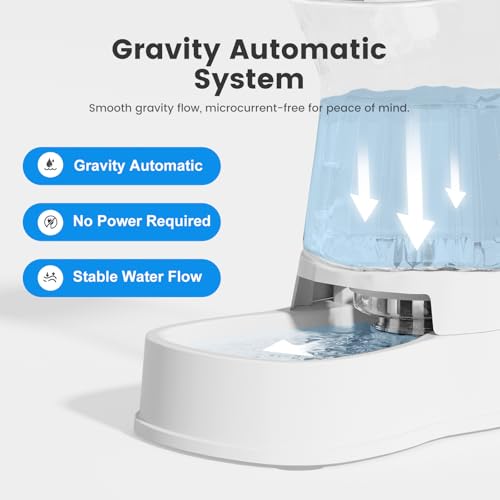 Gardner Pet Automatic Gravity Water Dispenser for Dogs 10Gallon 100 BPAFree Dog Water Bowl Dispenser Pet Water Fountain Dispenser with Sponge Filter for SmallMedium Dogs Cats PuppiesWhite - Image 3