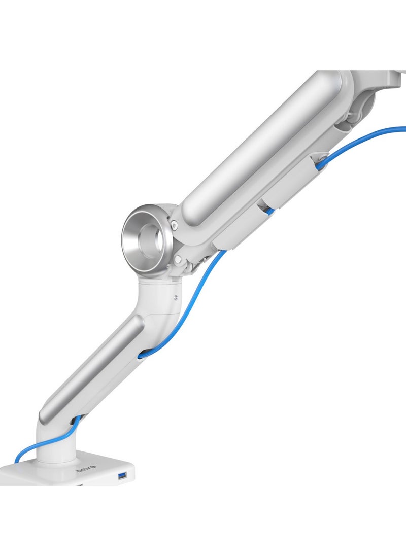 Devo - Devo Gaming Monitor Arm - Flexi Pro 1 - White/Silver - Image 1
