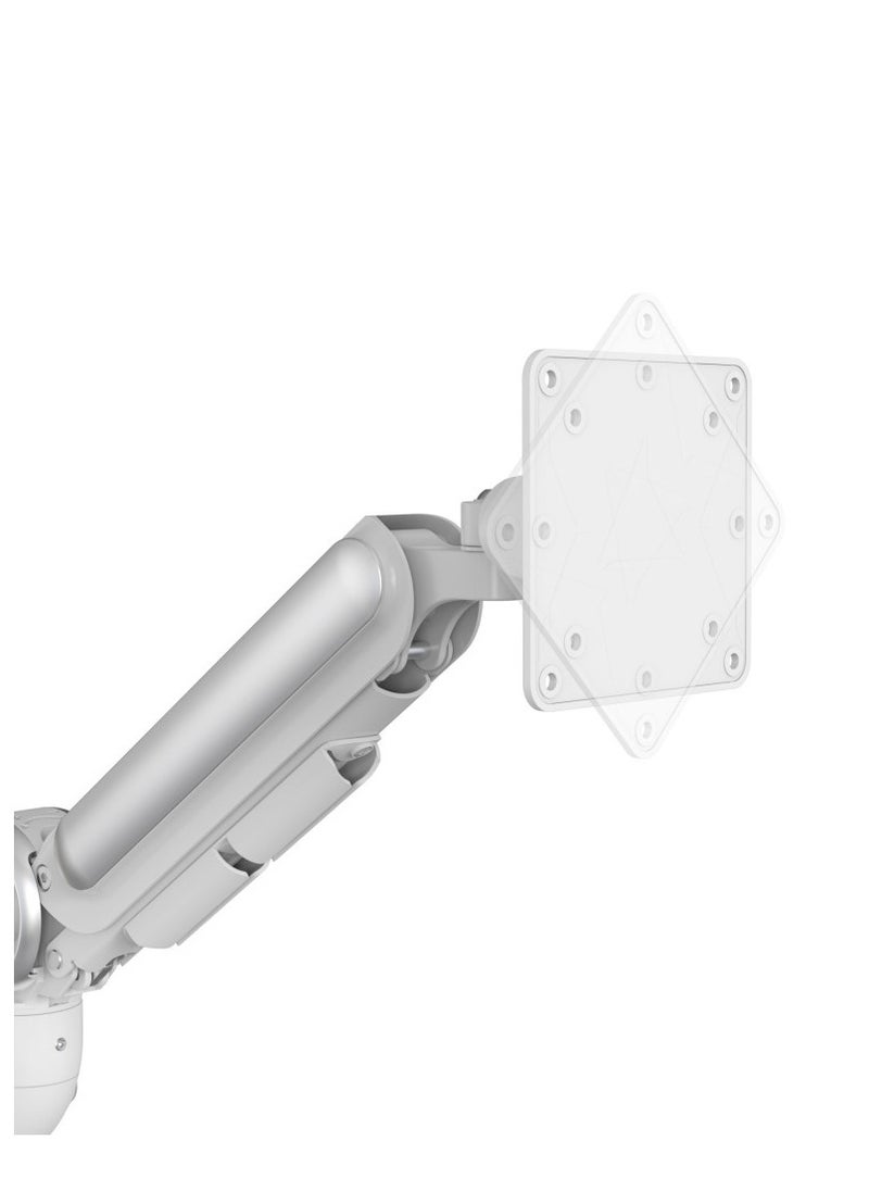 Devo - Devo Gaming Monitor Arm - Flexi Pro 1 - White/Silver - Image 1