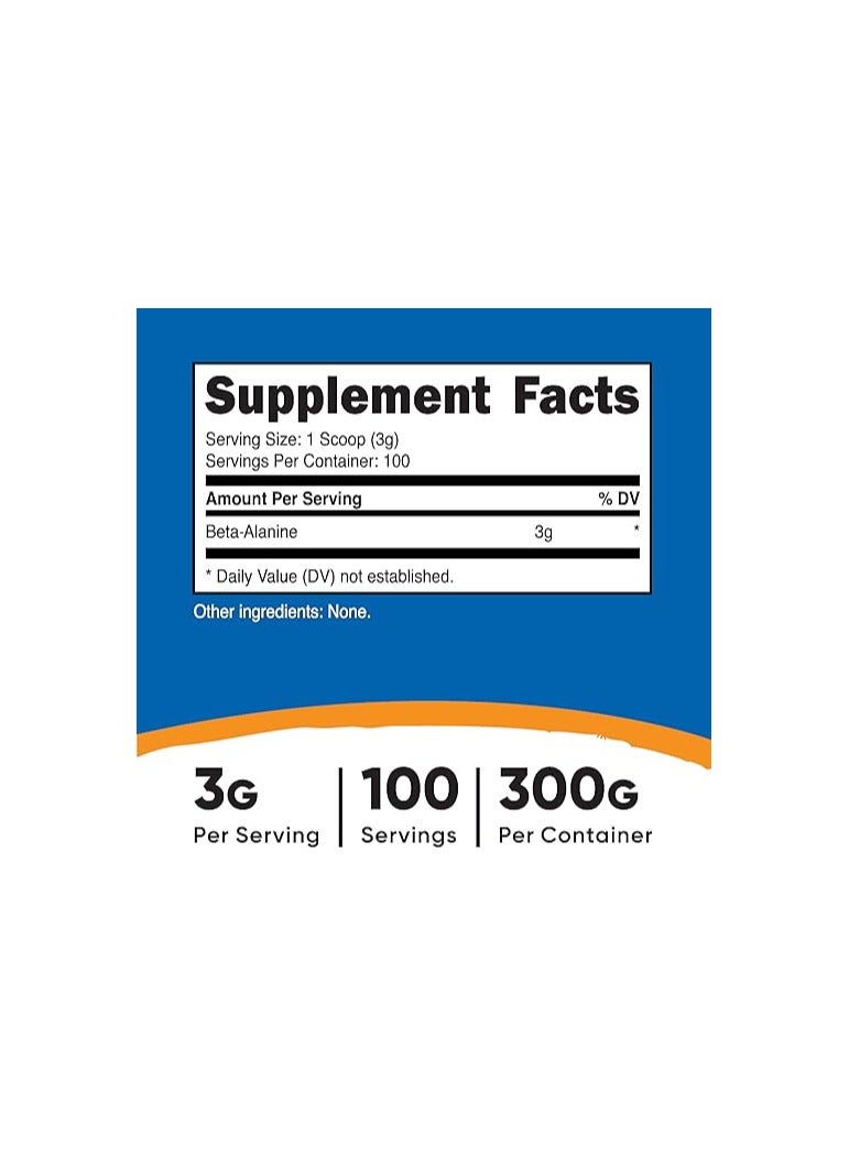 مسحوق بيتا ألانين من نيوتريكوست 300 جرام (10.7 أونصة) - 3 جرام لكل وجبة - Image 2
