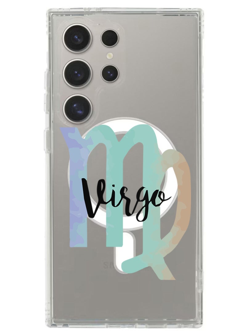 Theodor Magnetic Case for Samsung Galaxy S24 Ultra 6.8-inch Compatible with MagSafe Wireless Charging, Shockproof Phone Bumper Cover Virgo-01 - Image 1