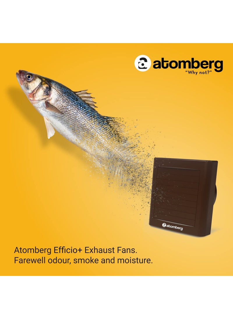 atomberg - atomberg Efficio Exhaust Fan 150mm with BLDC Motor Easy to Clean 2 Year Warranty Brown - Image 1