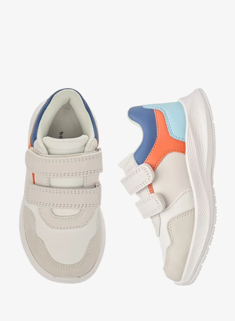 Barefeet Boys Colourblock Sneakers With Hook And Loop Closure
