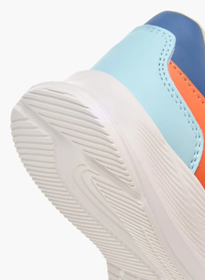 Barefeet Boys Colourblock Sneakers With Hook And Loop Closure