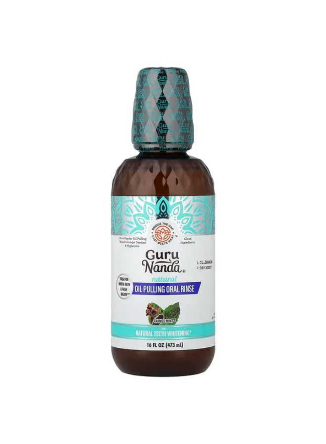 GuruNanda, Natural Oil Pulling Oral Rinse, Farmed Mint™, 16 fl oz (473 ml)