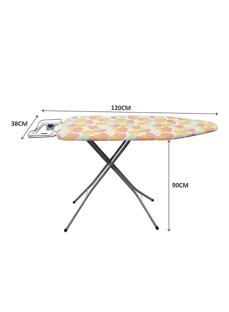 BLACKSTONE Mesh Ironing Board with Removable 100% Cotton Cover, Adjustable Legs Assorted Designs - Image 2