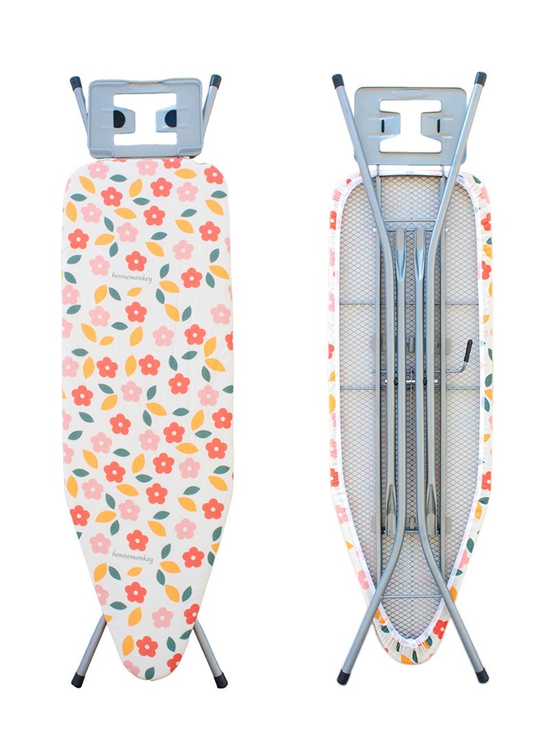 BLACKSTONE Mesh Ironing Board with Removable 100% Cotton Cover, Adjustable Legs Assorted Designs - Image 1