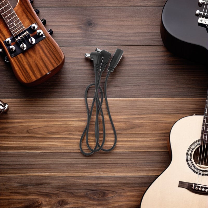 🎸 للغيتار أسود عدد 2 مع اتصال مزدوج وعزل ضوضاء للوحة التأثيرات - Image 2