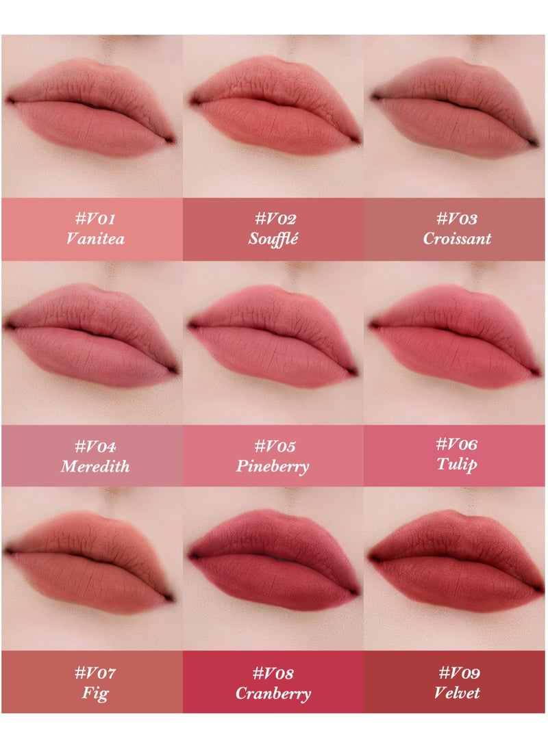 Flower Knows - Strawberry Cupid Cake Lip Cream Hydrating Velvet Matte Lipstick Smudge-Proof Creamy Texture-V02 Souffle - Image 1