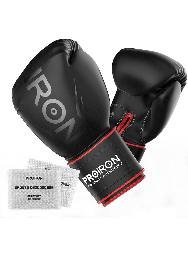 PROIRON PROIRON Boxing Gloves MMA Punch Bag Training Mitts for Muay Thai, Sparring, Kickboxing, Fighting, Martial Arts, Workout Gloves 8oz with Free Deodoriser - Image 1