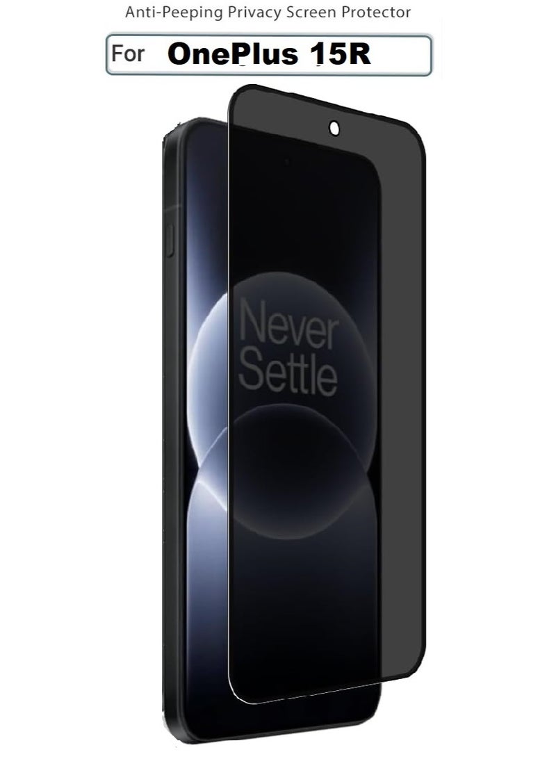 يويو تيك واقي شاشة OnePlus 15R من الزجاج المقسى (Tempered Glass) مانع للتجسس؛ يتميز بصلابة 9H، وجودة عالية الدقة (HD)، ومقاومة للخدش، وسهولة التركيب دون فقاعات هواء؛ مخصص لهاتف OnePlus 15R (مقاس 6.83 بوصة، إصدار 2025). - Image 1