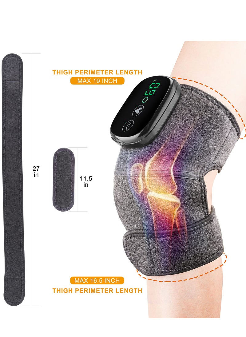 Excefore - Cordless Knee Massager Shoulder Brace with Heat, 3-In-1 Heated Elbow Wrap, Vibration Heating Pad, 3 Vibrations and Modes, Pad for Relax - Image 1