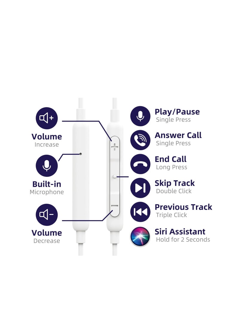 FMAX - Apple certified wired in ear headphones with a compact design and crystal clear sound are perfect for use at all times - Image 1