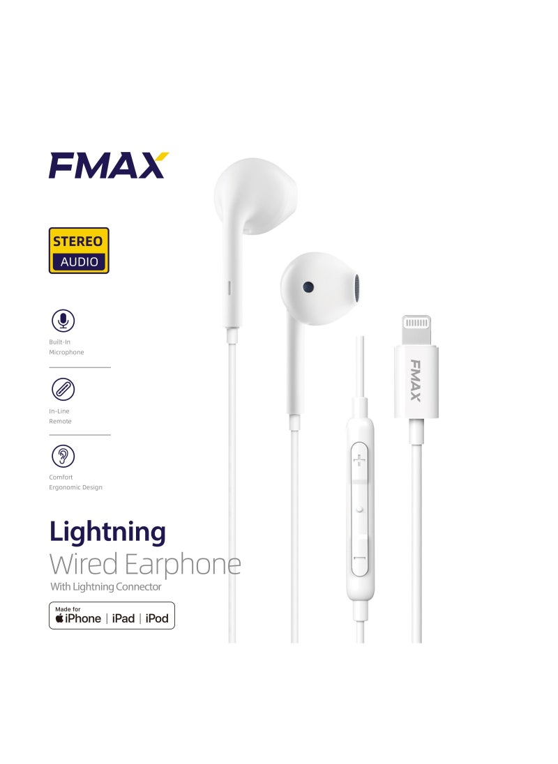 FMAX - Apple certified wired in ear headphones with a compact design and crystal clear sound are perfect for use at all times - Image 1