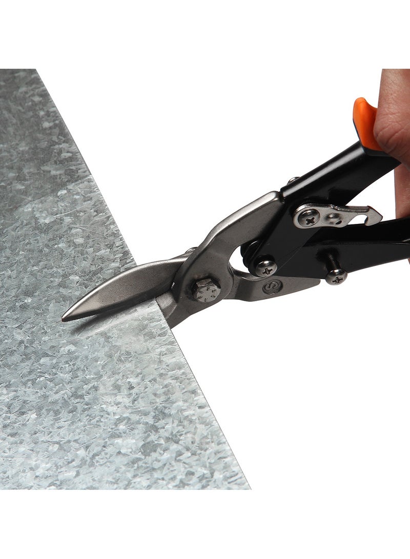 KSEIBI Aviation Snips Right 10" 250mm, Chrome Vanadium Steel, Cutting Tool with Precision Cutting Blades, Ideal for Wire, Barbed Wire, Thin PVC Pipe/Heavy Duty Metal Cutter Shears for Cutting Sheet Metal - Image 4