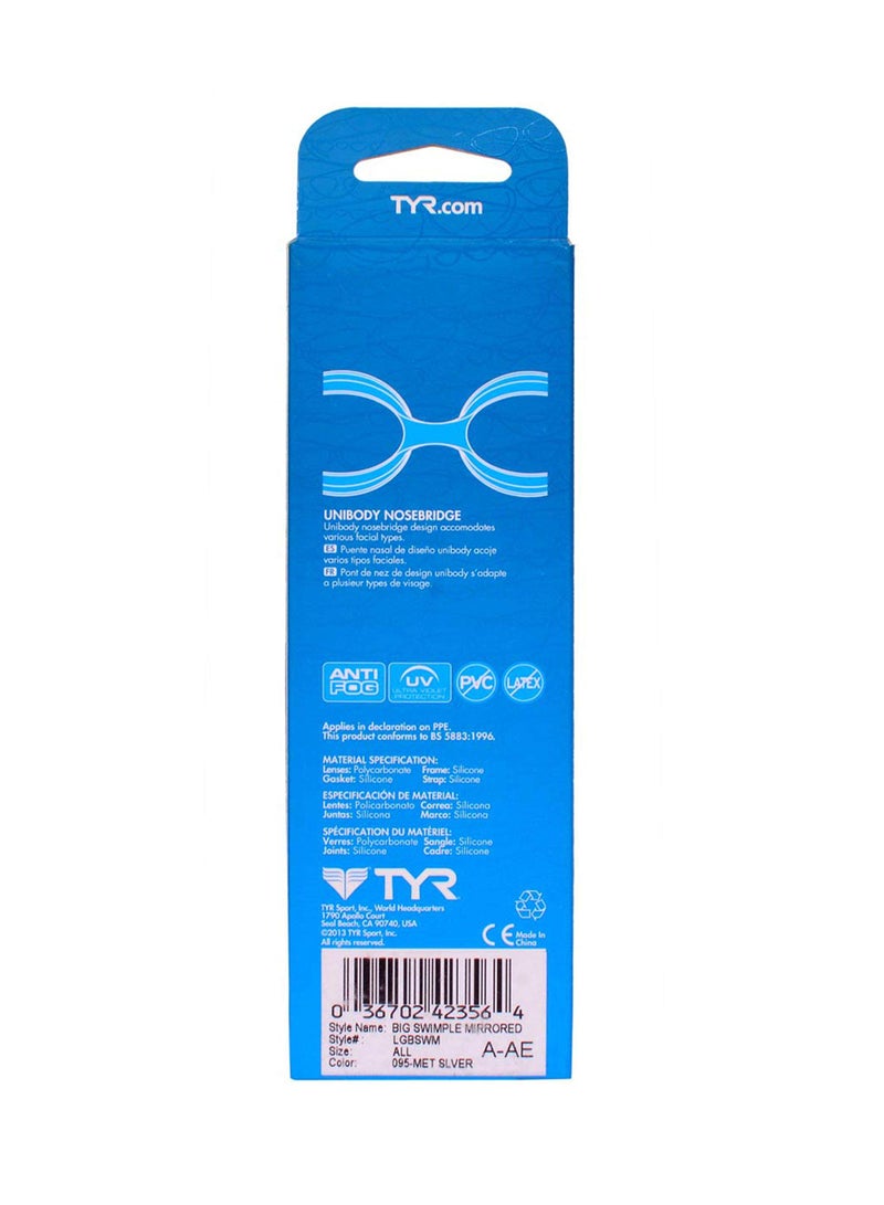 TYR Big Swimple Mirrored Swim Goggles For Kids (Multicolour) - Image 5