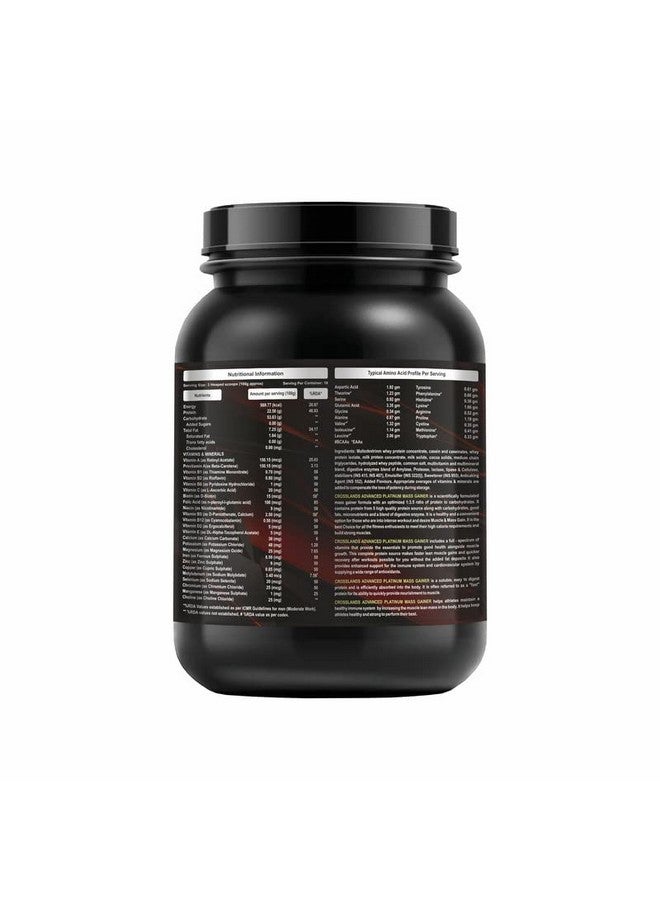 Crosslands Advanced Platinum Mass Gainer (1Kg) With Free Running Shoes Size 10 New - Image 2