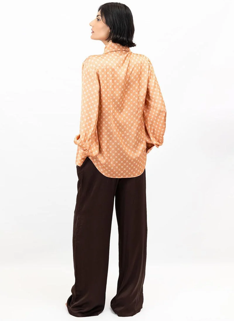 جانارا جونز Apricot Crush Satin Stella Blouse