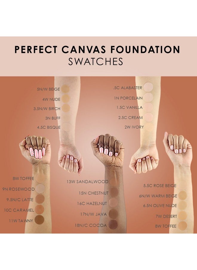 Temptu Perfect Canvas Airbrush Foundation Starter Set: Antiaging, Longwear Makeup, Buildable Coverage For Hydrated & Healthy Skin, Semimatte Finish, Multiple Shades, 0.25 Oz Bottles  - Image 3