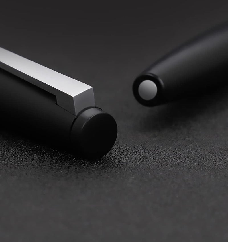 Wikult Jinhao 80 Black Fiber Brushed Fountain Pen, Iridium Ultra Fine Nib with Ink Converter, Classic Design Smooth Writing Pen (Silver Clip) - Image 5