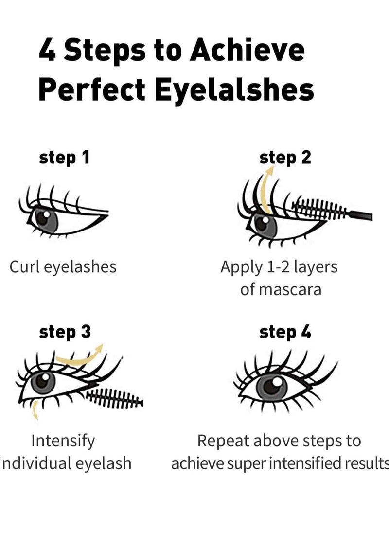HelloKiss - 2 in 1 Double Effect Mascara Cool Black Curling and Intensifying Mascara Volumizing and Lengthening Thrive Black Mascara for Long Curly and Thick Eyelashes Waterproof Mascara - Image 1