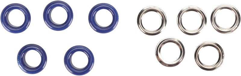 500 Sets Grommet Kit 8mm Round Light Copper Eyelet Set, Multi Purpose Leather Grommets for Shoes Bags Clothing Repair and DIY Craft with Washers (Blue) - Image 5