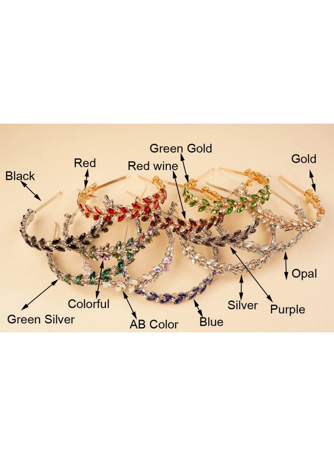 BERYUAN Wedding Tiaras And Crowns Crystal Wedding Headband Teardrop Purple Crystal Rhinestone Wedding Hair Accessories Crystal Wedding Headbands For Women - Image 5