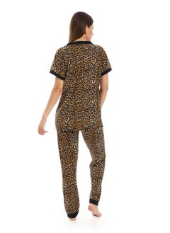 Caesar Women Pajama Set With Pants And Button Design  - Image 4