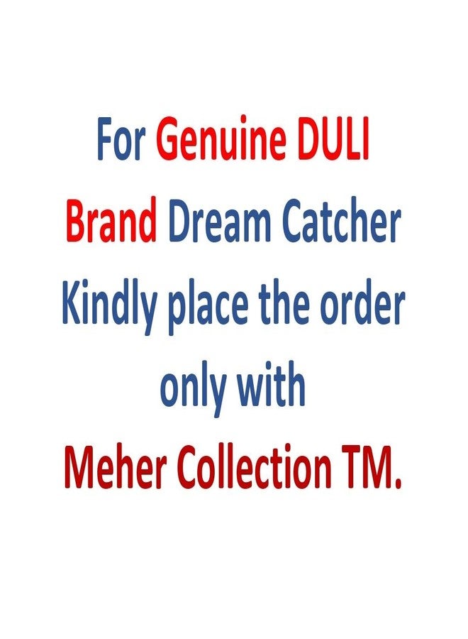 DULI Dream Catcher Traditional Indian Dreamcatchers Wall Art For Bedrooms, Home Wall, Hanging Design, Height 75 Cm Dream Catchers (Blue) Metal, Feathers Dreamcatcher (Big Multi) - Image 3