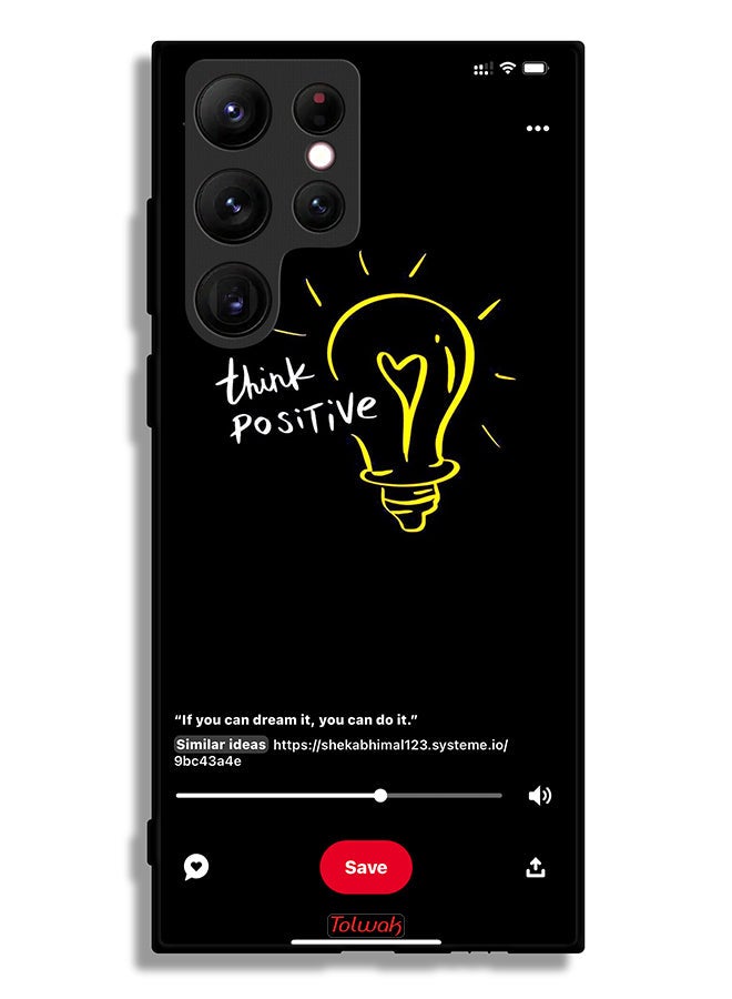 Tolwak Samsung Galaxy S22 Ultra 5G Protective Case Cover Think Positive - Image 3
