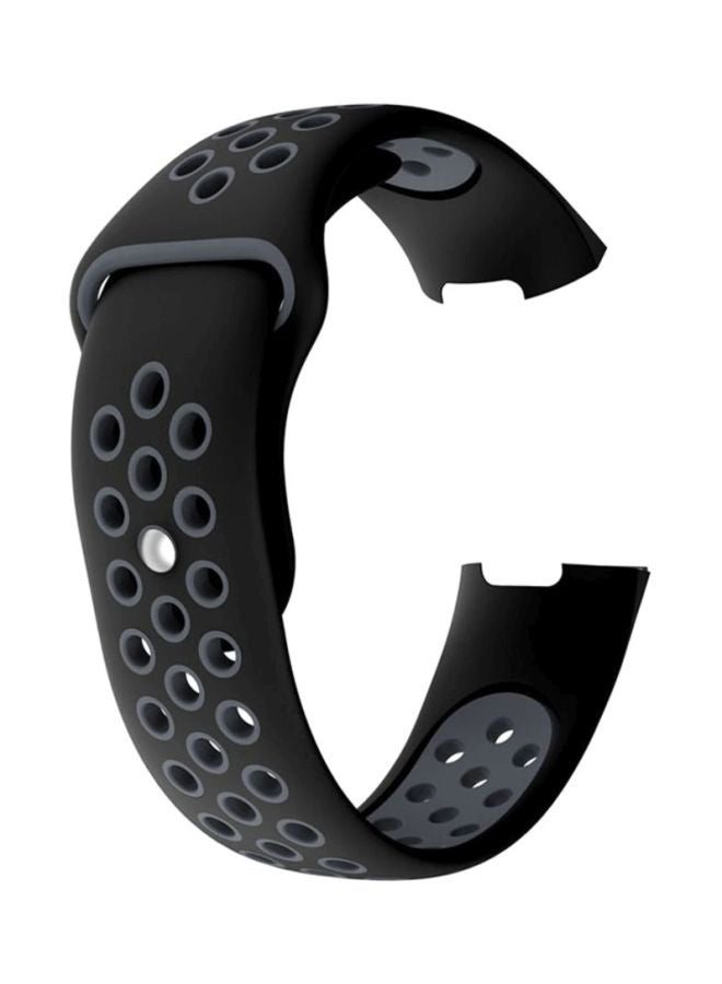 Replacement Strap Band For Fitbit Charge 3 Black/Grey - Image 1