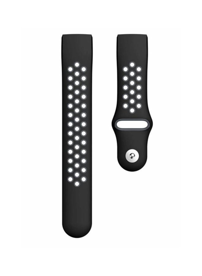 Replacement Strap Band For Fitbit Charge 3 Black/Grey - Image 2