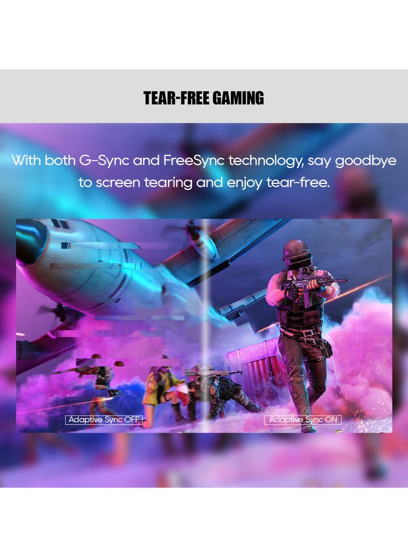 GXM EW27RFA-240Hz 27”Curved Frameless Ultra-Fast Gaming Monitor, FHD1920x1080 @ 240Hz, 16:9, Free Sync & G-Sync, 15000R Curved panel, 27” LED Backlight, 1ms Response, 16.7M colors, w/Speaker, Black  - Image 3