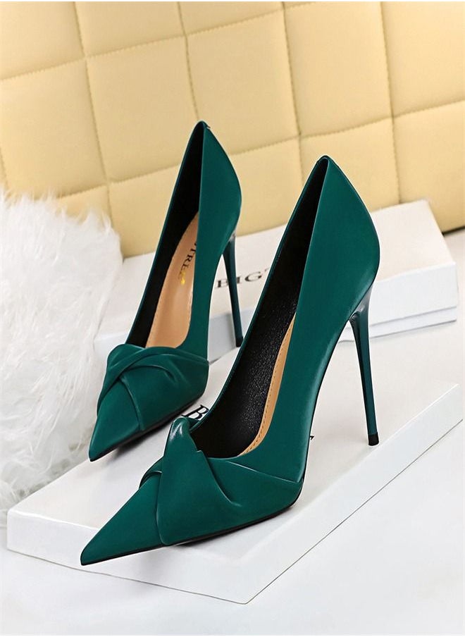 BIGTREE Fashion Pointed High Heels 10CM Green 
