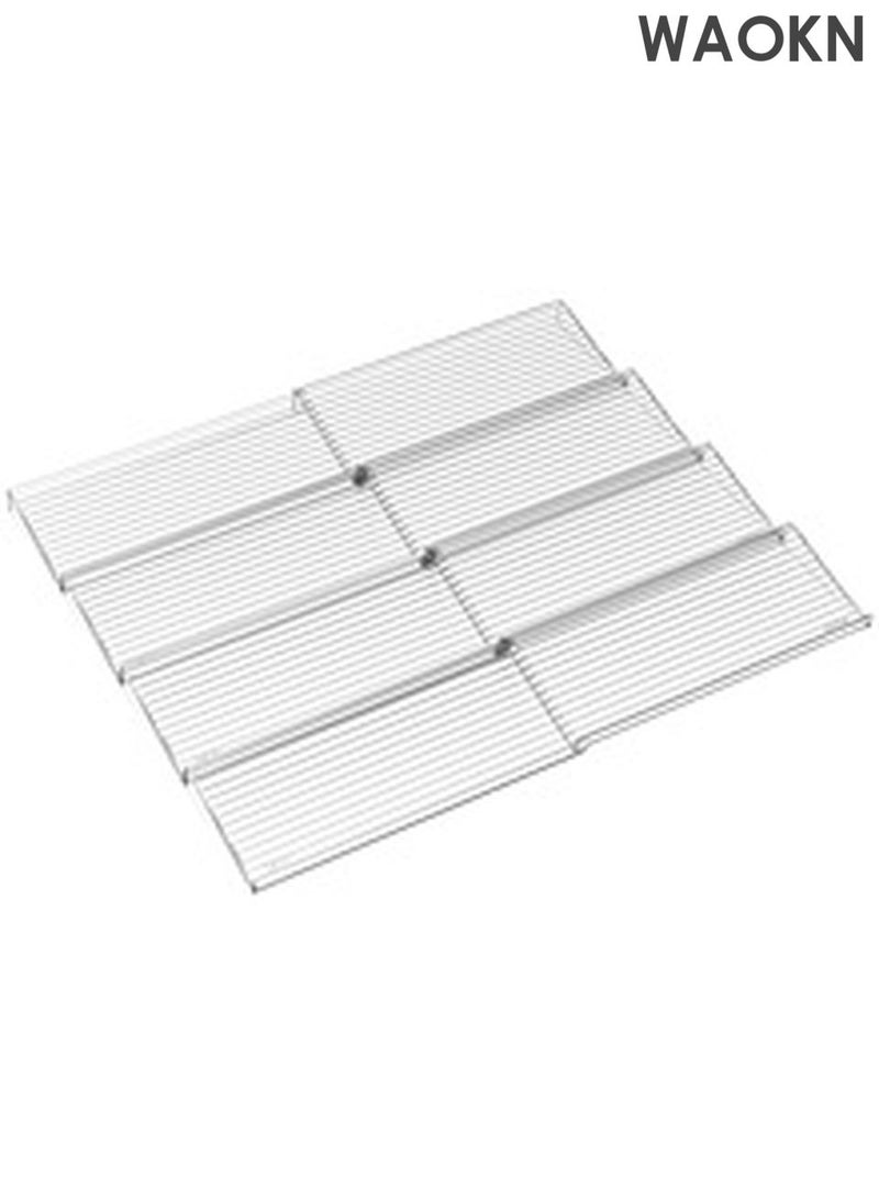 WAOKN pice Drawer Organizer, 4 pairs of 8 pieces Clear Acrylic Drawer Seasoning Organizer, Expandable Kitchen Spice Rack Organizers and Storage for Drawer Safe Grade Finis(Jars not included) - Image 1