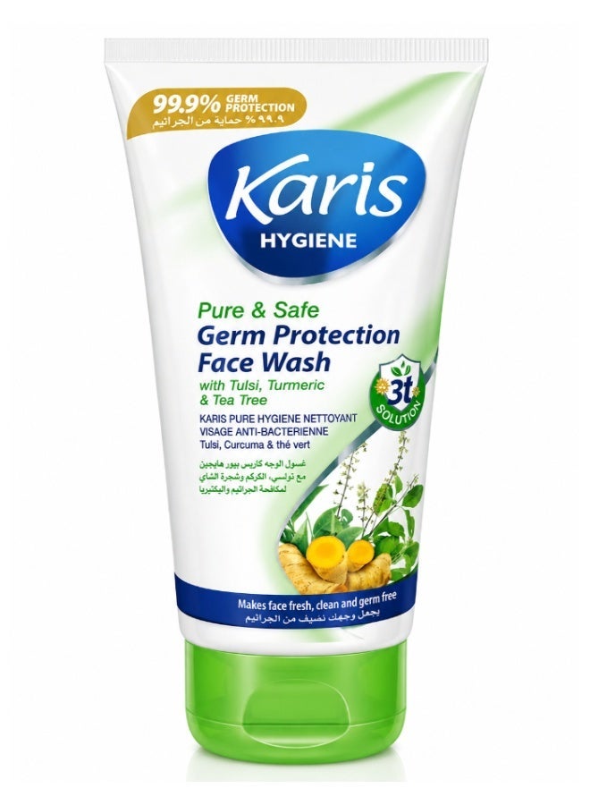 Karis Facial Wash, Pure and Safe, Suitable for Oily Skin, Antibacterial, 150 ml - Image 1