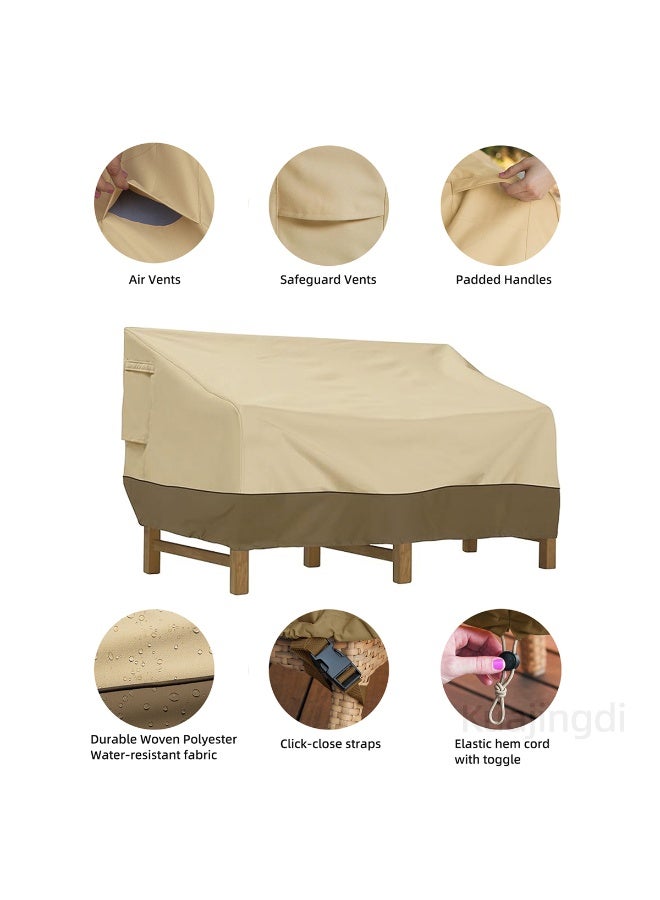 Kuajingdi Classic Patio Furniture Covers,Waterproof, Windproof and Dustproof  Sofa Loveseat Cover with Drawstring  - Image 5